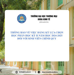 THÔNG BÁO VỀ VIỆC ĐĂNG KÝ LỰA CHỌN HỌC PHẦN HỌC KỲ II NĂM HỌC 2024-2025 ĐỐI VỚI SINH VIÊN CHÍNH QUY